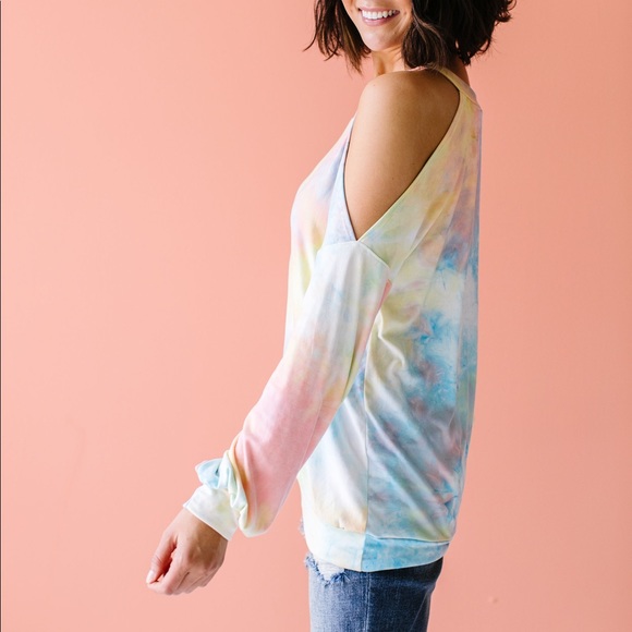 Make a Splash Top in Aqua + Coral - Picture 4 of 8